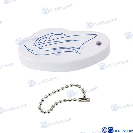 Keychain with a motorboat symbol