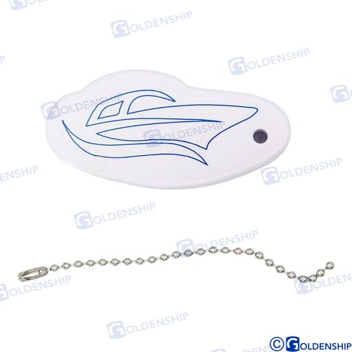 Keychain with a motorboat symbol