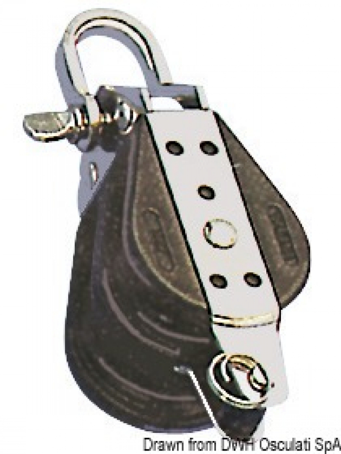 Block 2 pulleys d6mm L100kg B700kg VIADANA