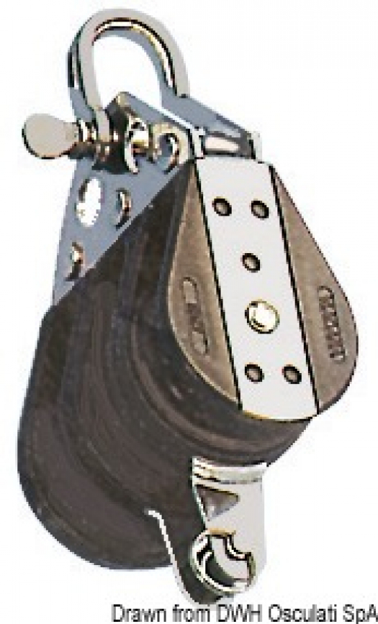 Block 3 pulley d8mm L150kg B750kg VIADANA