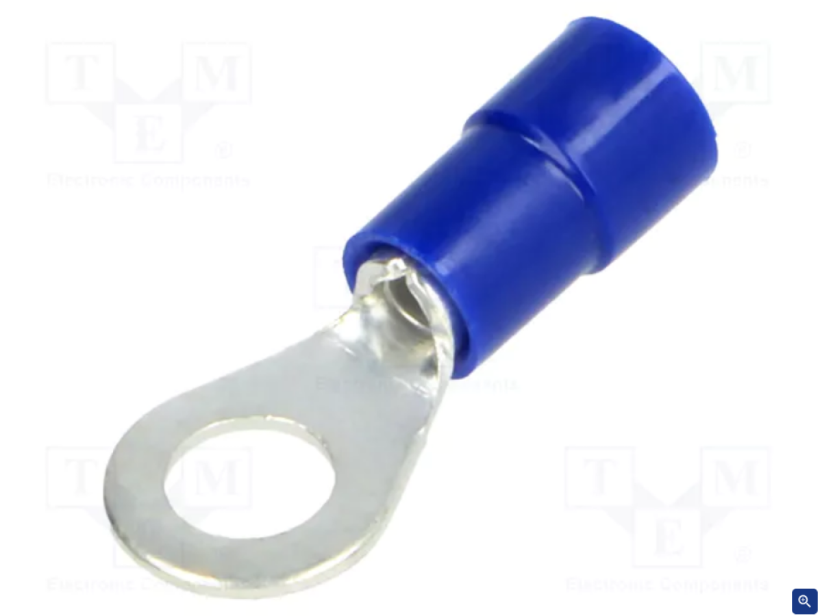 Cable nozzle - ring type - copper - m5 5.2mm 1.5-2.5mm2 blue - 10 pcs.