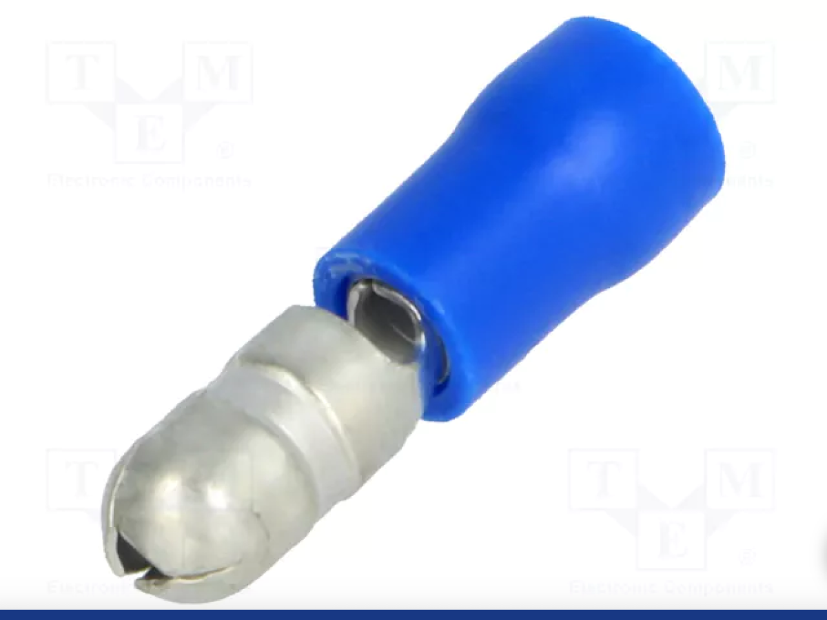 Cable nozzle - brass - round type - m d5mm - 1.5-2.5mm - blue - 10 pcs.