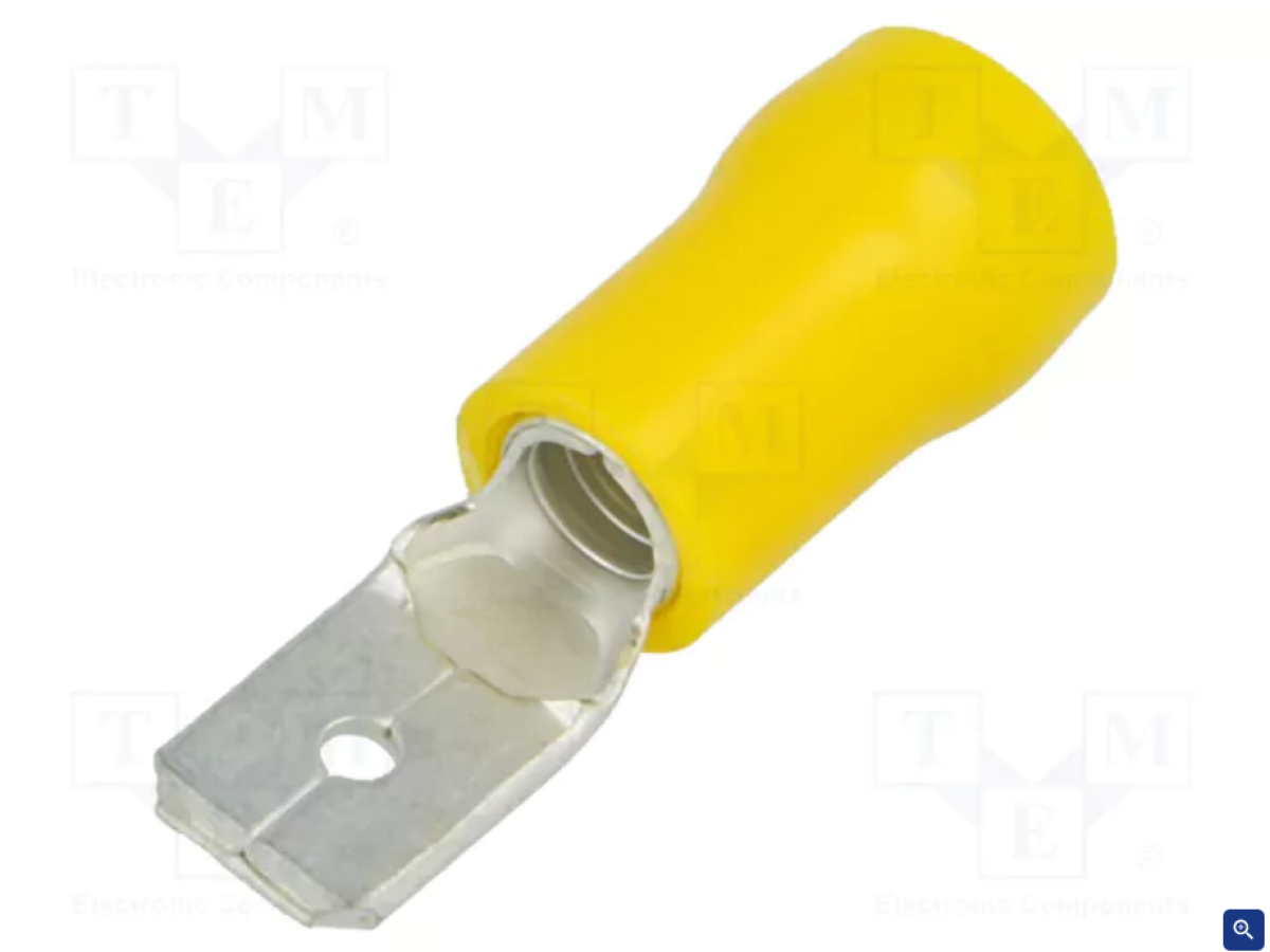 Cable nozzle - flat - brass - F D6.3mm 4-6mm2 - 10pcs.