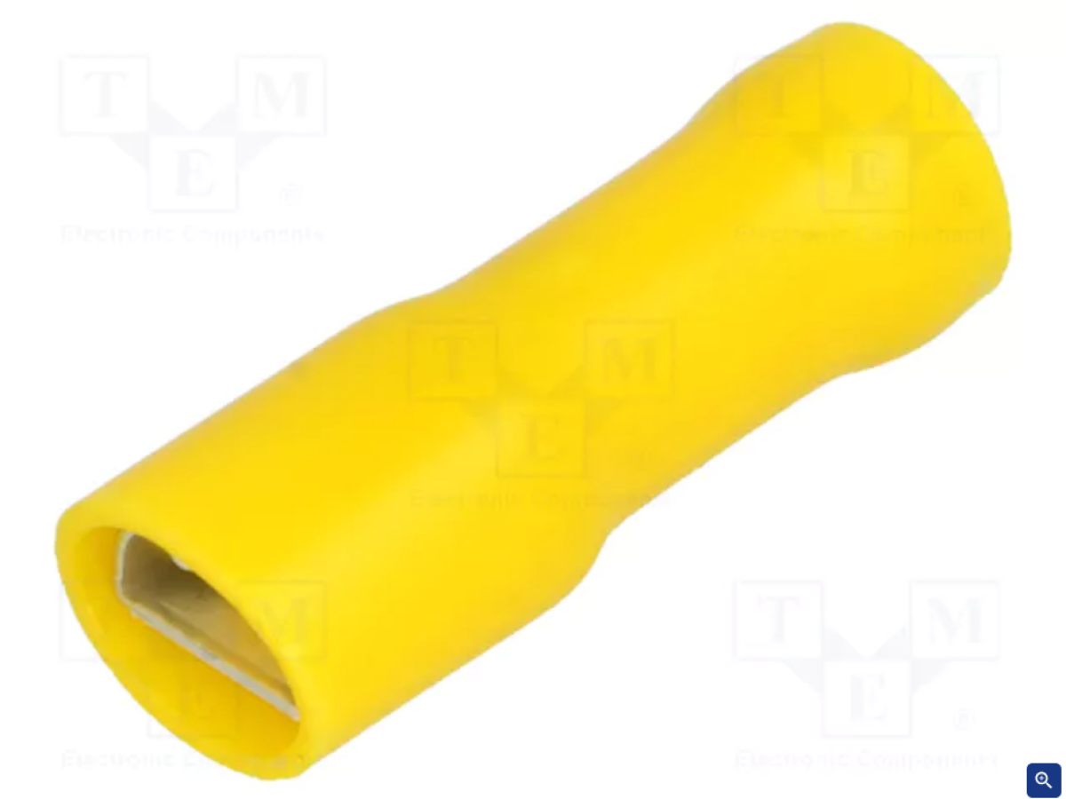 Cable nozzle - flat - brass - m d6.3mm - 4-6mm - 10 pcs.