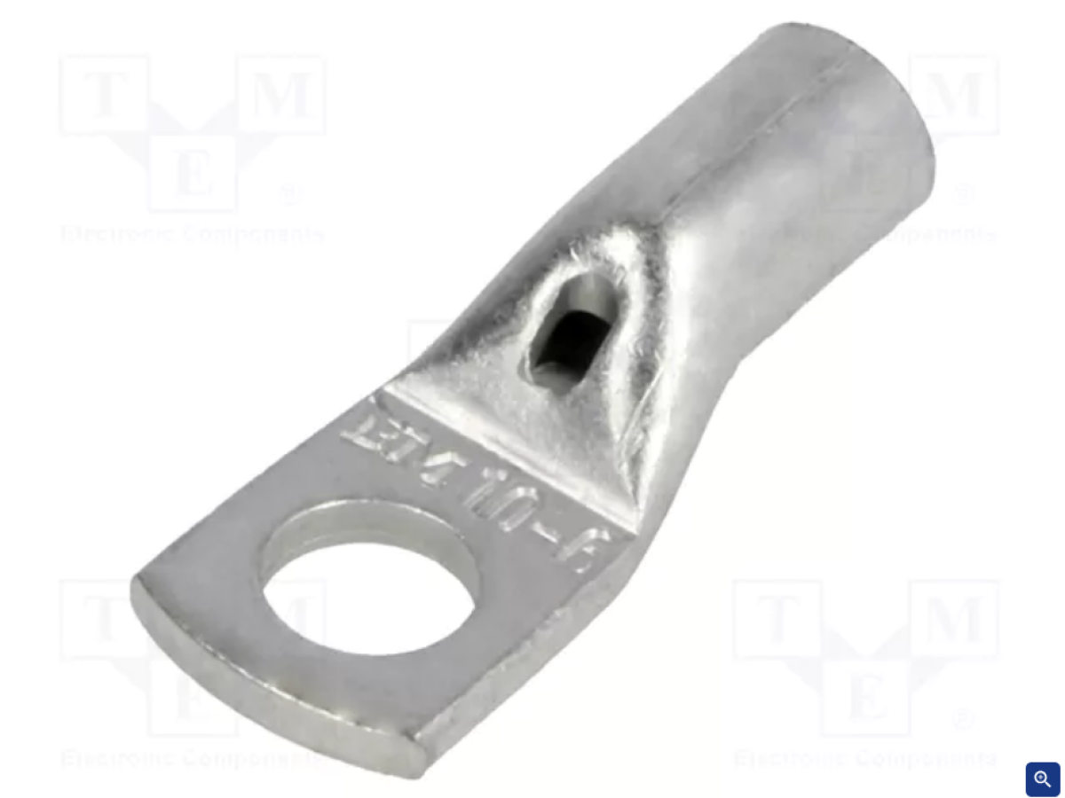 Cable nozzle - copper - ring tube - M6 - 10mm2