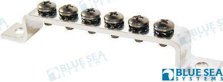 mini groounding busbar 6 gang 100a