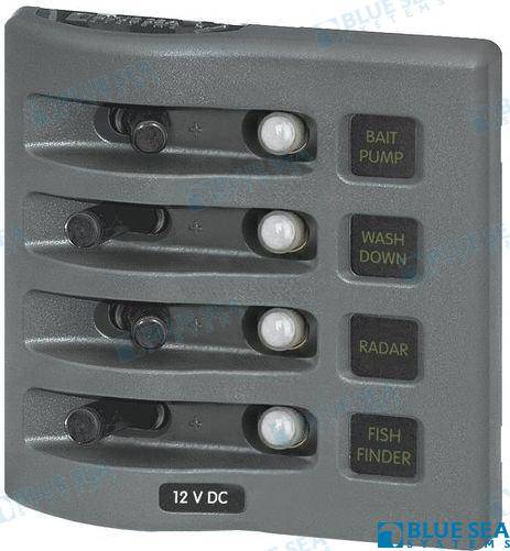 panel wd 12vdc clb 4 pos gray