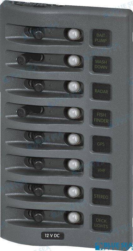 panel wd 12vdc clb 8pos gray