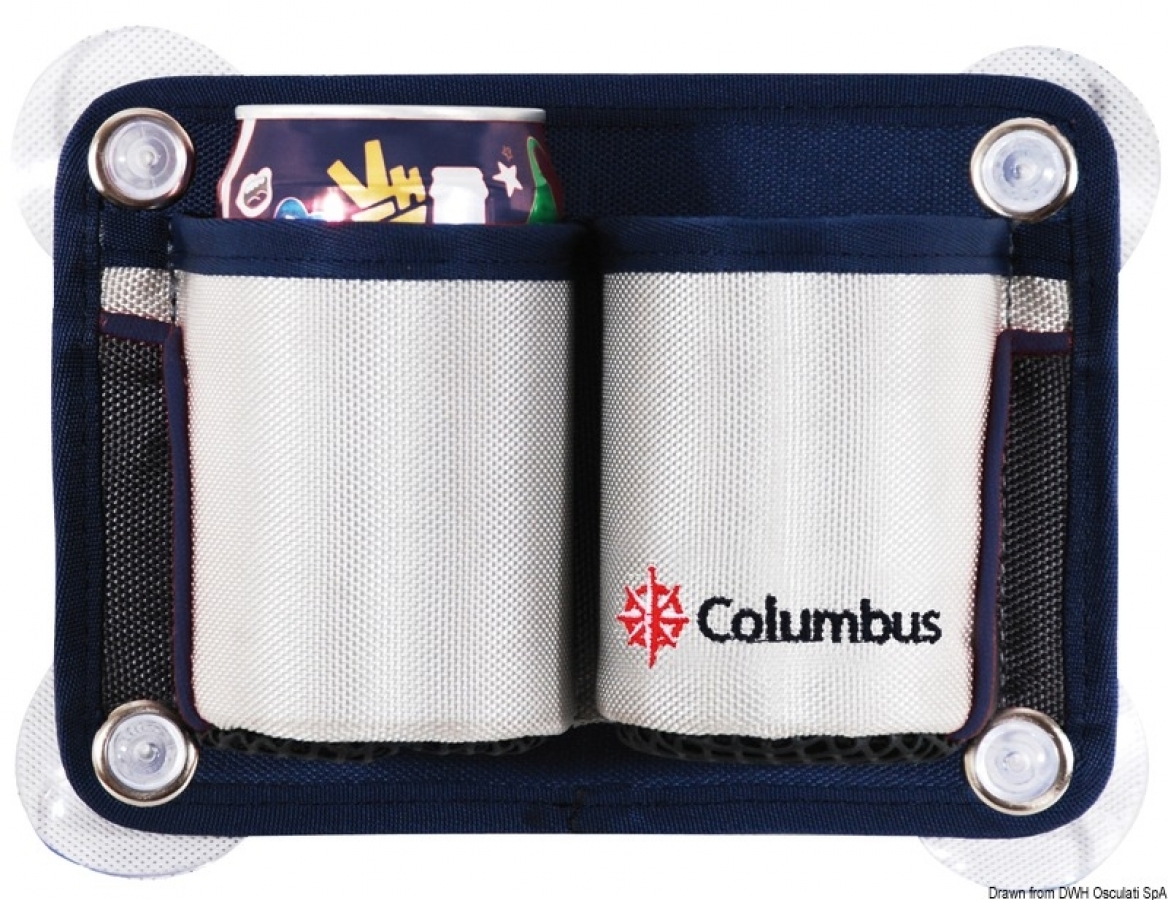 Columbus 2-place glass/can holder pouch 140x210mm