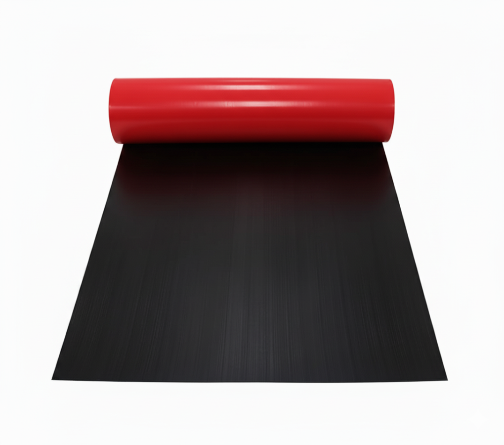Boat Flooring Comfort Deck - Brushed EVA/PE - Black/Red - 2.4mx1.2mxH6mm - 3M Self-Adhesive