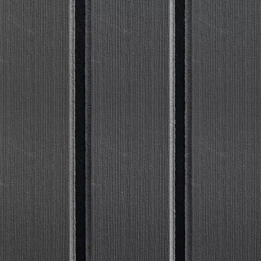 Boat Flooring Comfort Deck - V Grooved EVA/PE - Dark Grey/Black - 2.4mx1.2mxH6mm - 3M Self-Adhesive