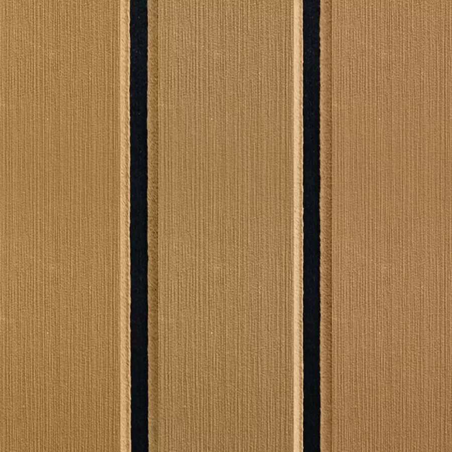 Boat Flooring Comfort Deck - V Grooved EVA/PE - Light Brown/Black - 2.4mx1.2mxH6mm - 3M Self-Adhesive