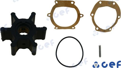 Water pump rotor, replaces JOH: 09-810B, F4B OEM: Yanmar: 128990-42200; Westerbeke: 33636, 34440, 37431, 48080; Johnson Pump: 09-810B