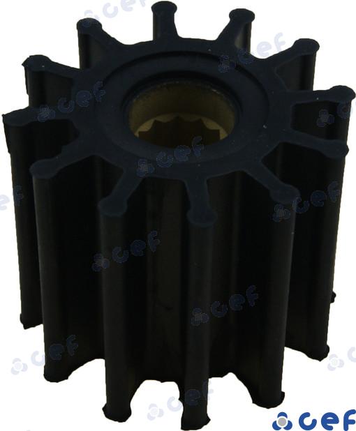 Impeller - OEM: Yanmar: 119773-42600; Volvo: 21951352; Johnson Pump: 09-812B; Yamaha: 6TA-12457-00; Jabsco: 13554-0001