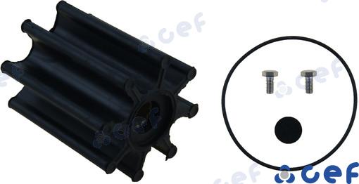Water pump impeller VP, CAT, MERC OEM: Volvo: 3583602, 3588476, 3593573, 3819486; Mercruiser: 47-816814T, 816814T; Caterpillar: 3N5895