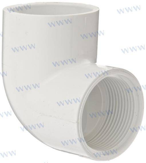 2.50" x 45 deg elbow (white)