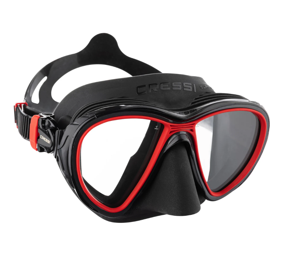 Cressi Quantum mask black-red anti-fog -wide size
