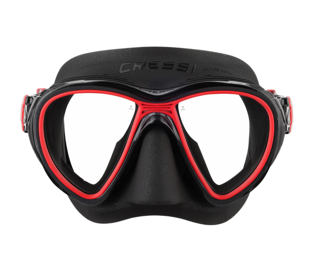 Cressi Quantum mask black-red anti-fog -wide size