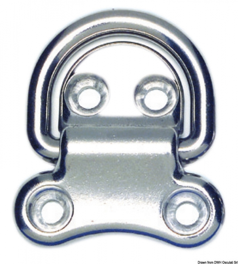 D-rings ar stiprinājumu 45x45 mm AISI316