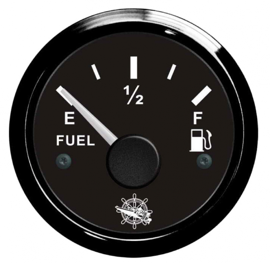 Fuel level indicator - black/black 240/30ohm and 0/190ohm - switchable - drill Ø51mm