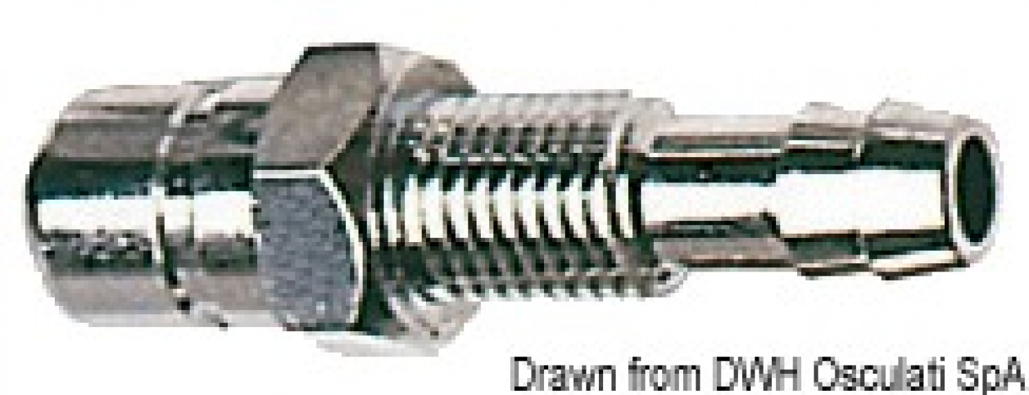 Degvielas līnijas konektors Tohatsu 2T - dzinēja puse Ø12,7-mm L14,5mm
