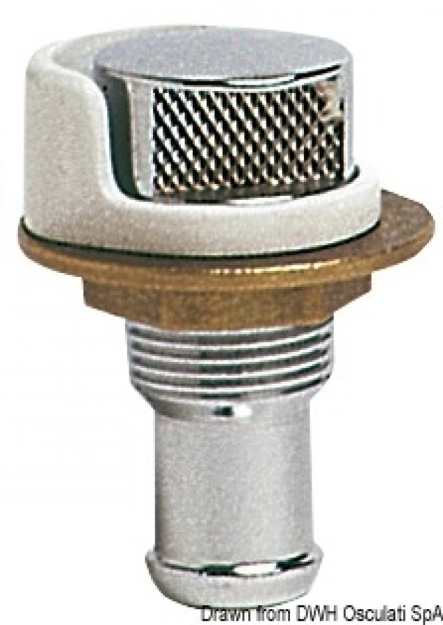 Anti-spray fuel ventilation chromed brass 20mm