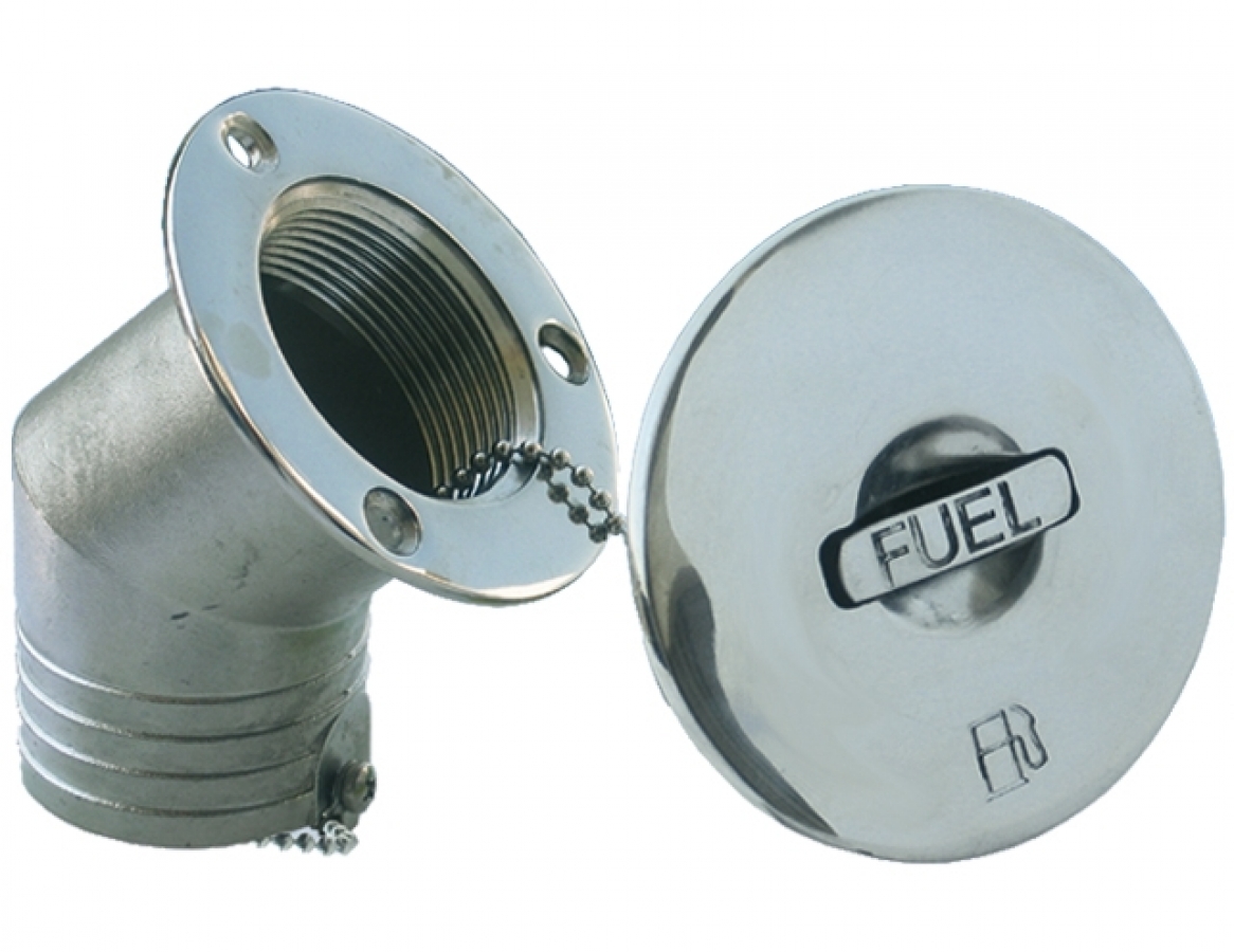 Заправочная насадка с крышкой Ø38mm 45° AISI316