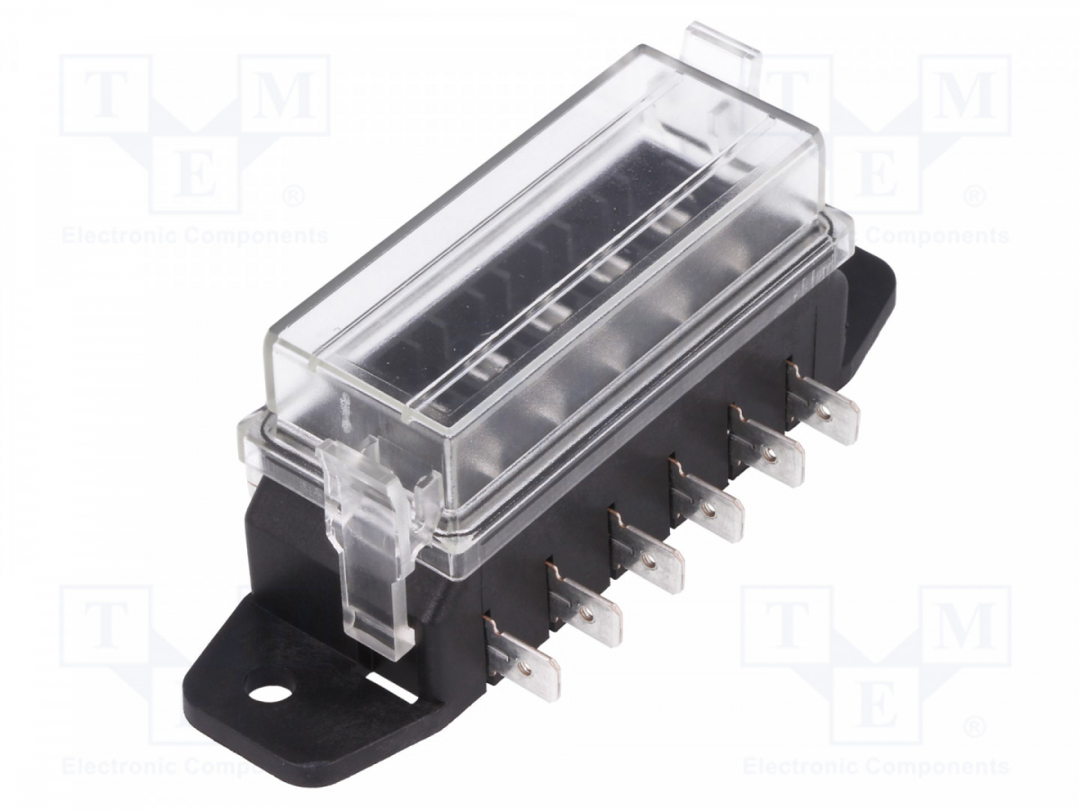 Fuse box for 6 pcs 19mm  fuses Max 100A