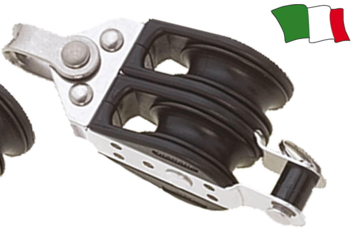 DOUBLE BLOCK with becket 28mm , D8mm , Working Load 150kg, Breaking load 600kg