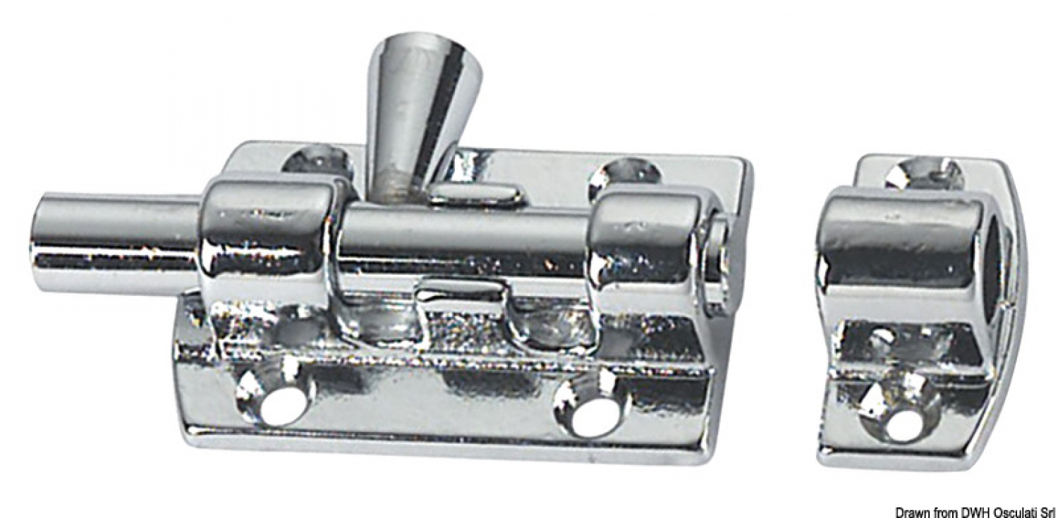 Door shutter 90mm - chromed brass