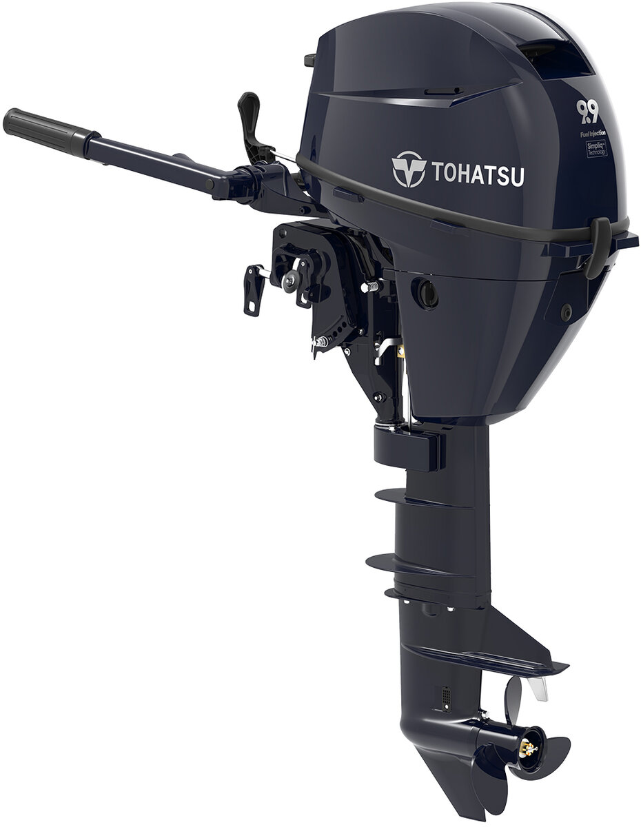 Engine Tohatsu 9.9 HP MFS9.9CYEFTL - electric and manual start, handle control, L-long leg, Power Tilt, 12L external tank
