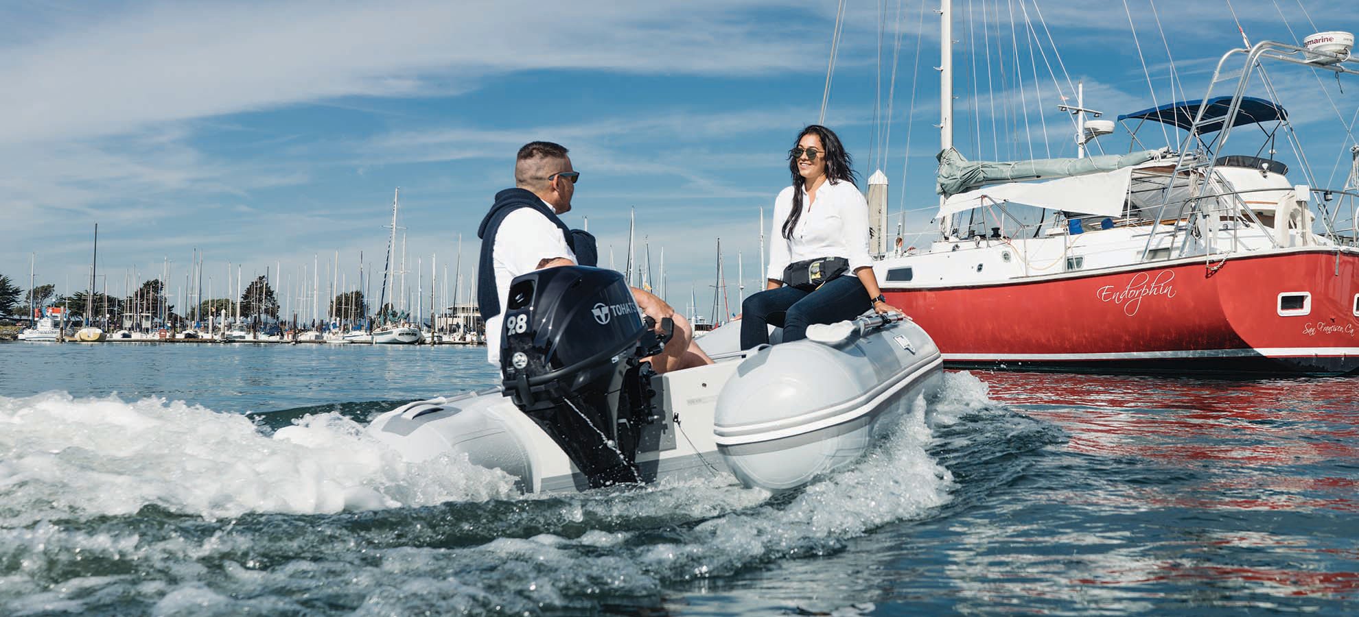 Engine Tohatsu MFS9.8BEFTS with electric starter and tilt