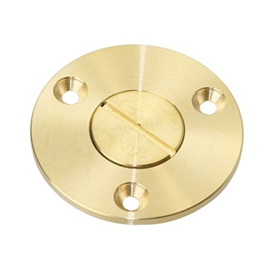 Boat water drain plug - brass - with slitted screw Ø55mm