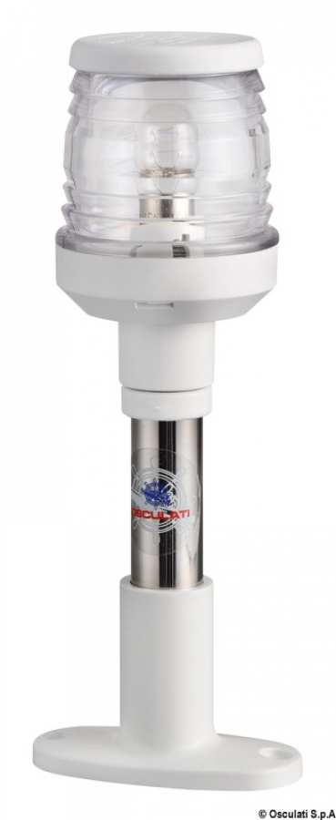 Compact SS light pole 20 cm white  up to 20m hull