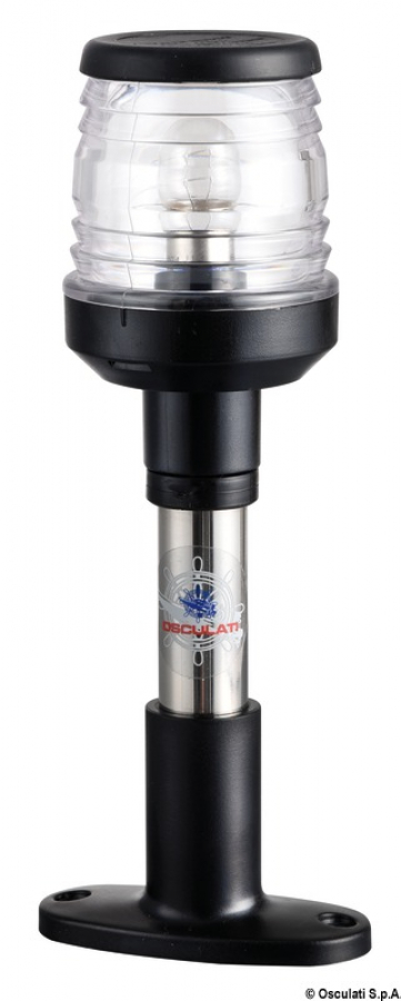 Компактный световой столб из нержавеющей стали 20 см, черный - 12 В, 10 Вт, до 20 м