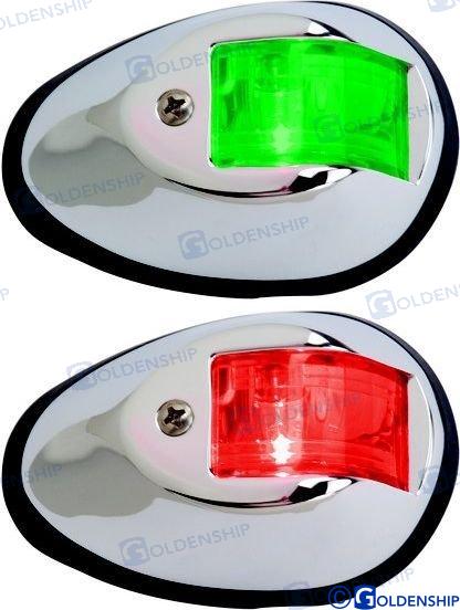 pair vertical navigation lights AISI304 LED until 12m 12V 43ma