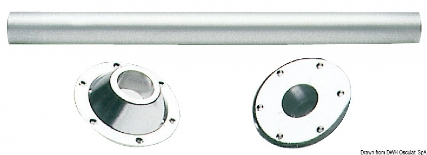Galda kāja alumīnija L70cm Pamatne 160mm