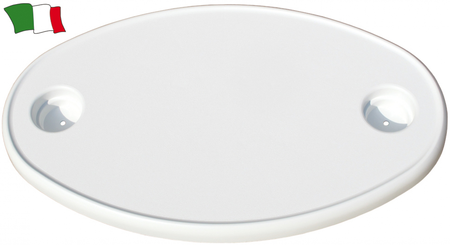 Galda virsma Ovāla, 70x50cm - balts ABS