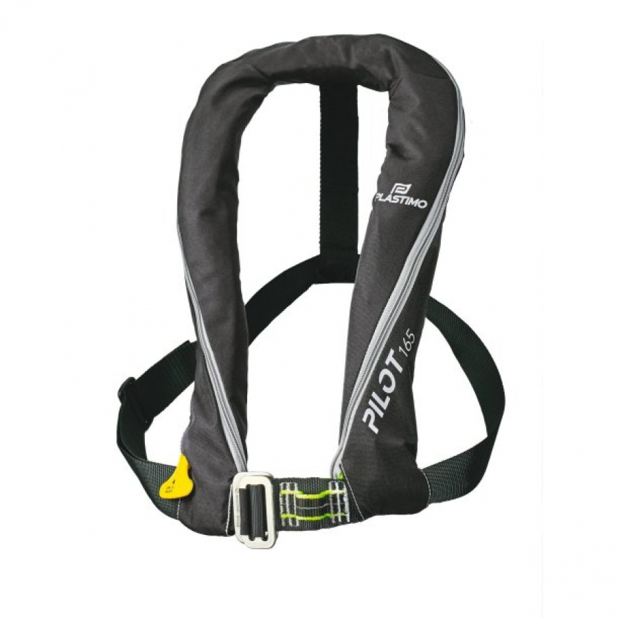 Inflatable Life vest Plastimo Pilot 165 zip +harness hammar MA1 - black