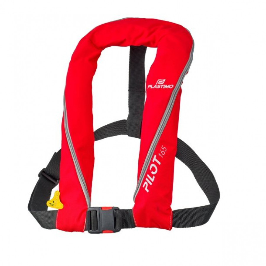 Inflatgable Life vest Plastimo Pilot 165 zip, hammar ma1, color red