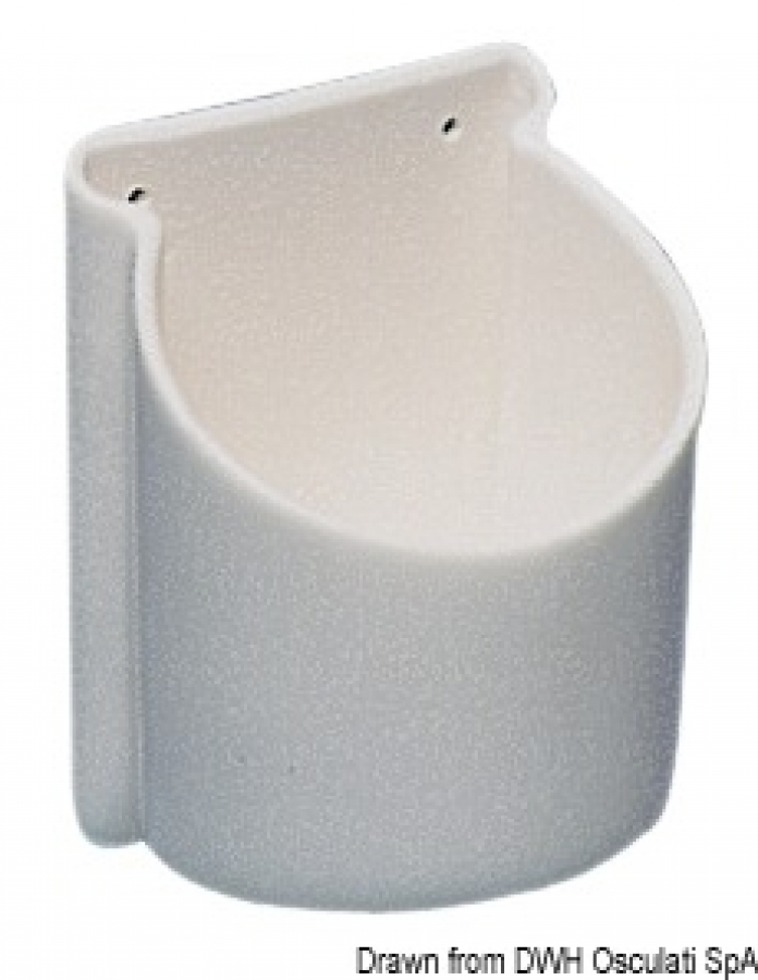 Glass holder - white - PVC Ø72 x h100mm