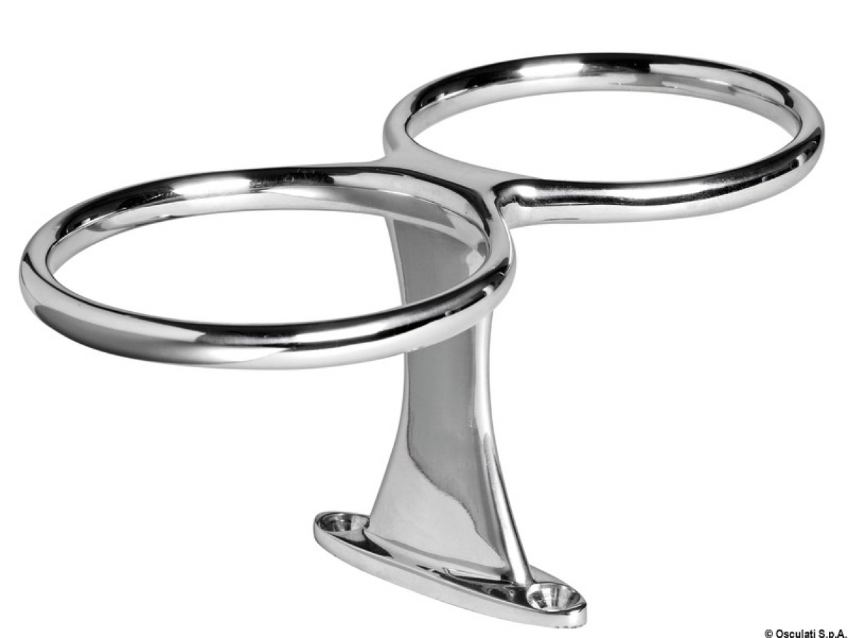 Держатель для 2 стаканов AISI 316 216x106xH76mm