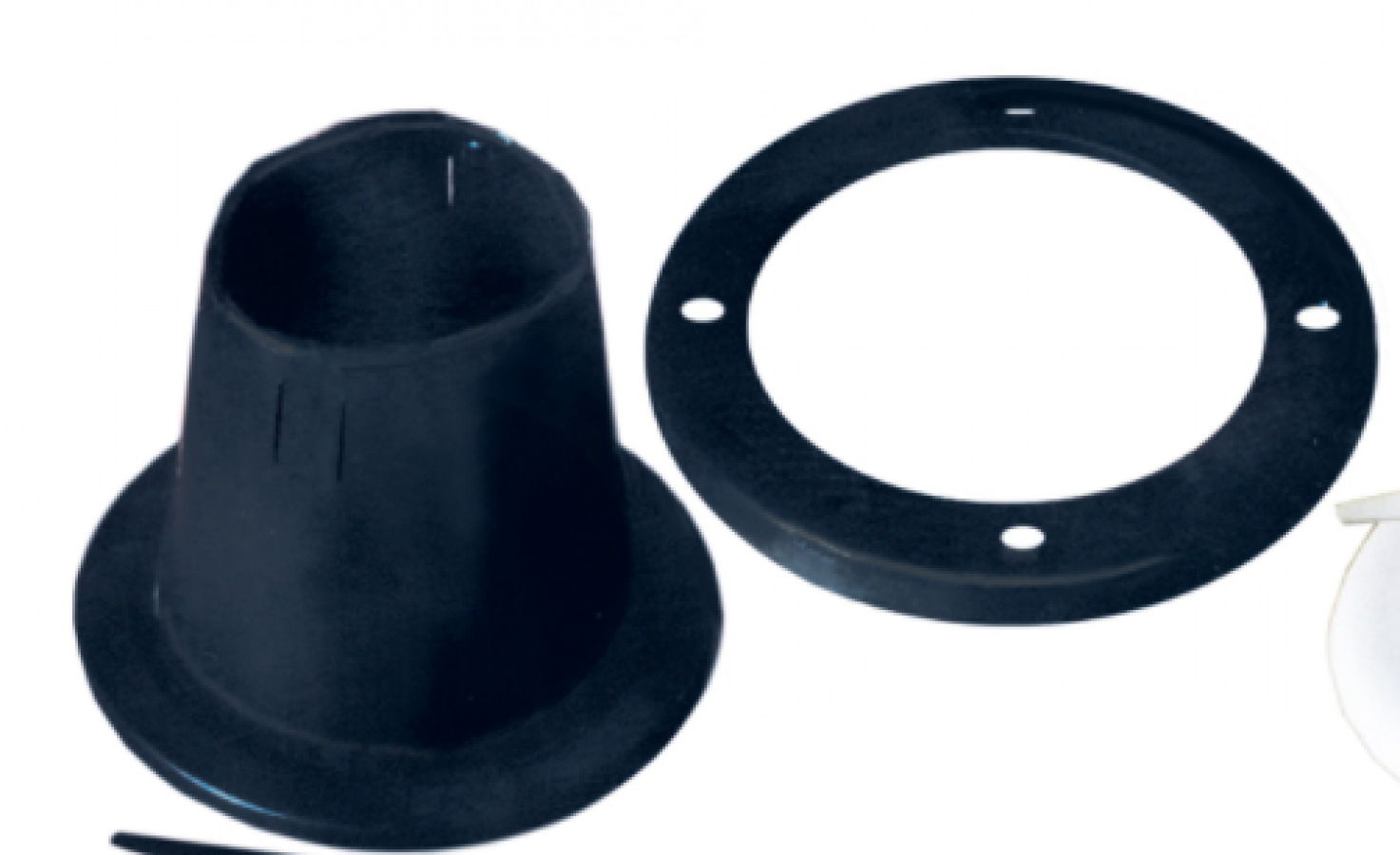 PVC fairlead cradle, black  Ø105 x Ø70 x h74mm