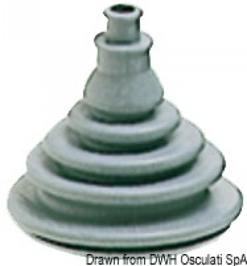 Gofra priekš trosēm - pelēka - Ø74mm x Ø42mm x h75mm