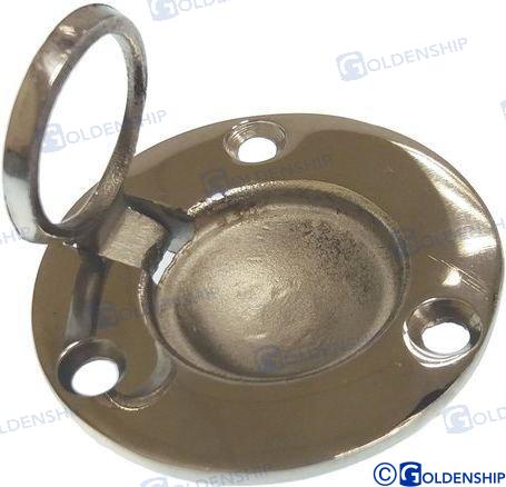 Floor flush ring closure D.50mm AISI316