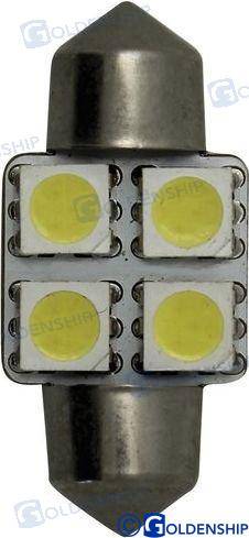 spuldze festoon 4 LED 1,2w 10/30v