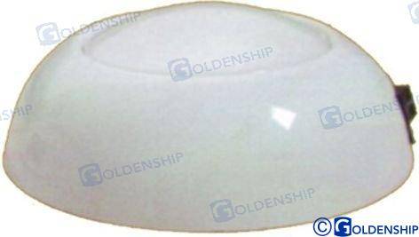 LED dome gaismas 130mm balta plastmasa