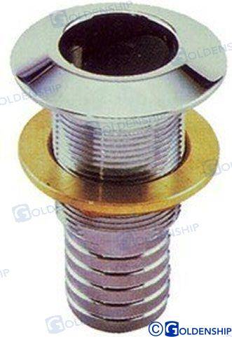 brass thruhull 1-1/2" hose 43mm