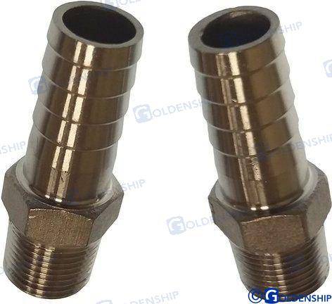 male hose adaptor 1/2" 15mm (2pcs)