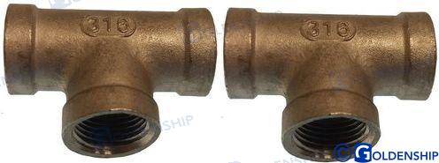 tee banded aisi 316 1/2 (2pcs)